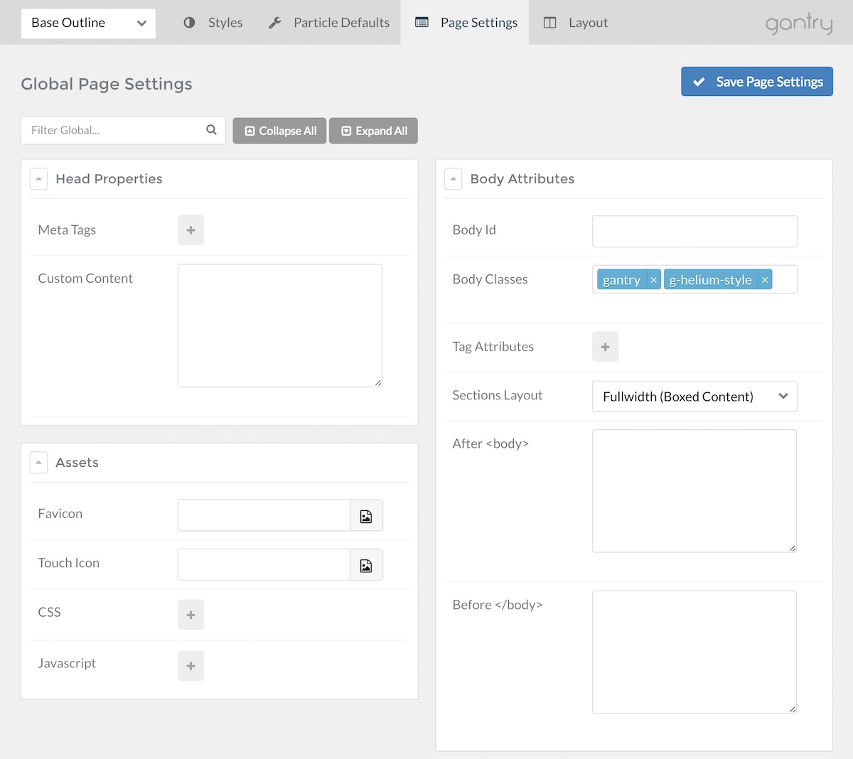 Administración de Gantry